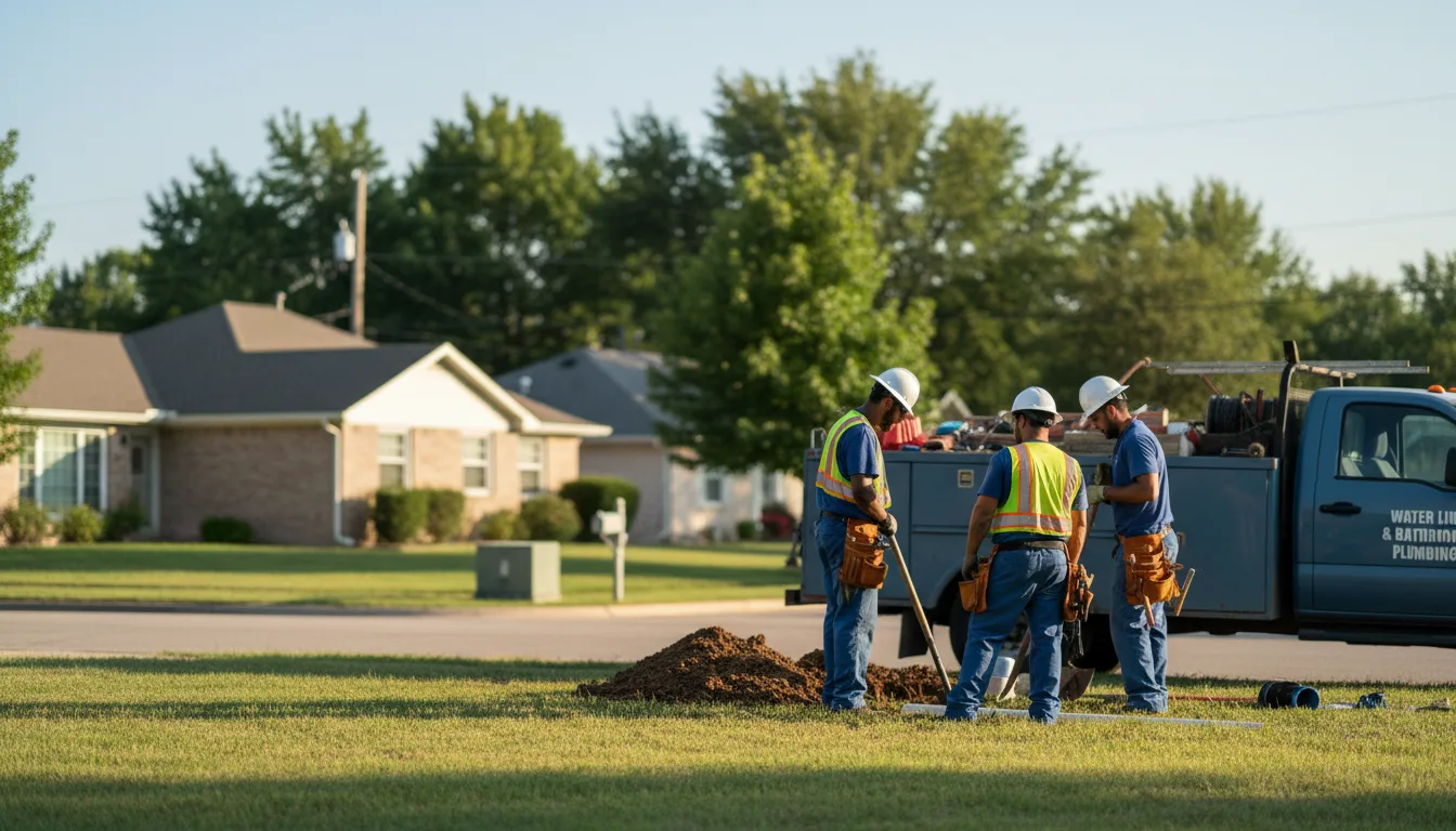 Residential water line and bathroom plumbing service in Highland, WI